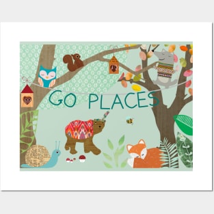 Go Places Collage Posters and Art